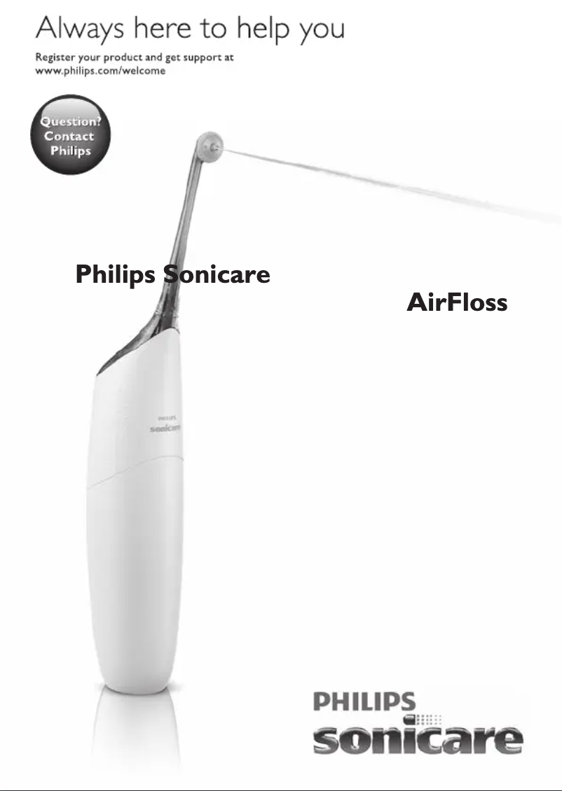 Imagen de la primera página del manual del dispositivo Sonicare AirFloss HX8273