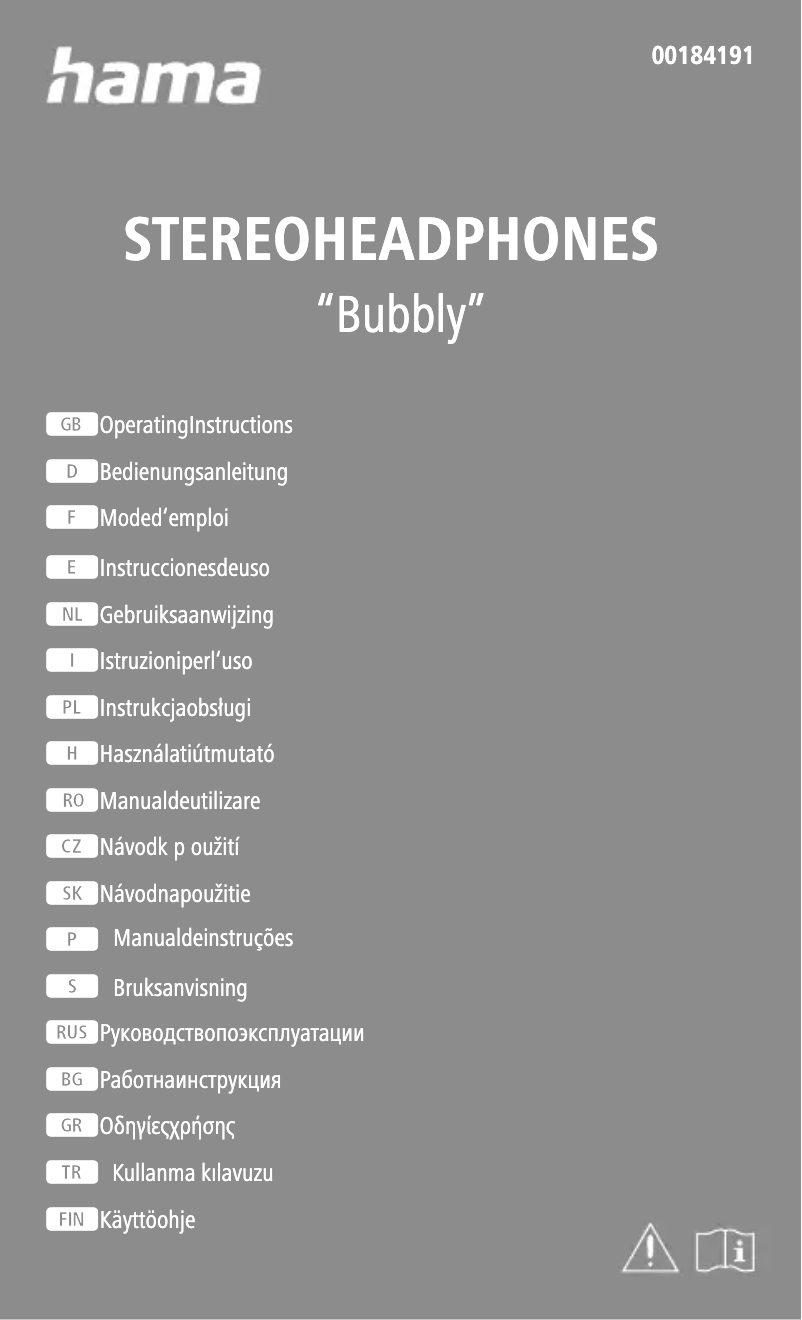 Page 1 de la notice Manuel utilisateur Hama Bubbly