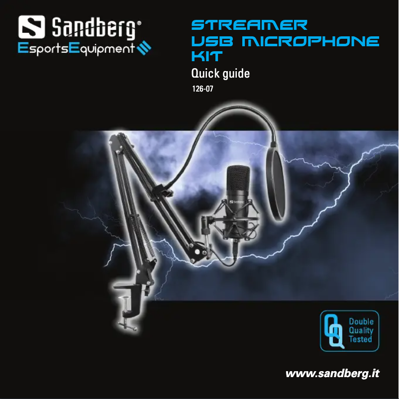 Page n°1 - Manuel utilisateur Sandberg Streamer USB Microphone Kit