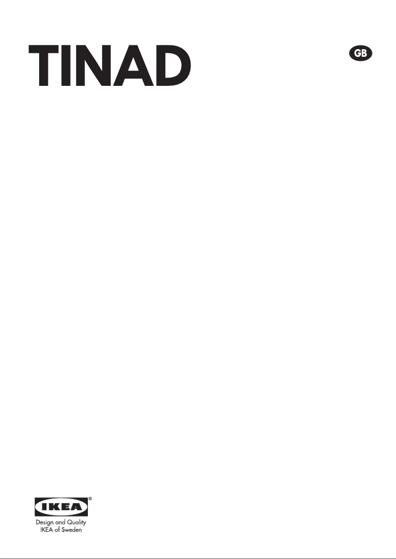 Page 1 de la notice Manuel utilisateur Ikea TINAD