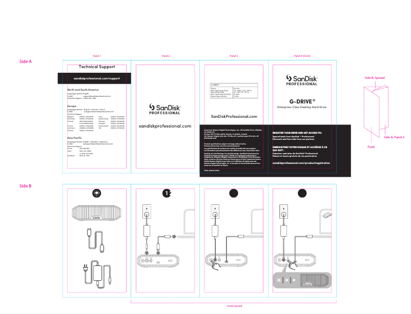 Page n°1 - Guide d'installation Sandisk G-DRIVE