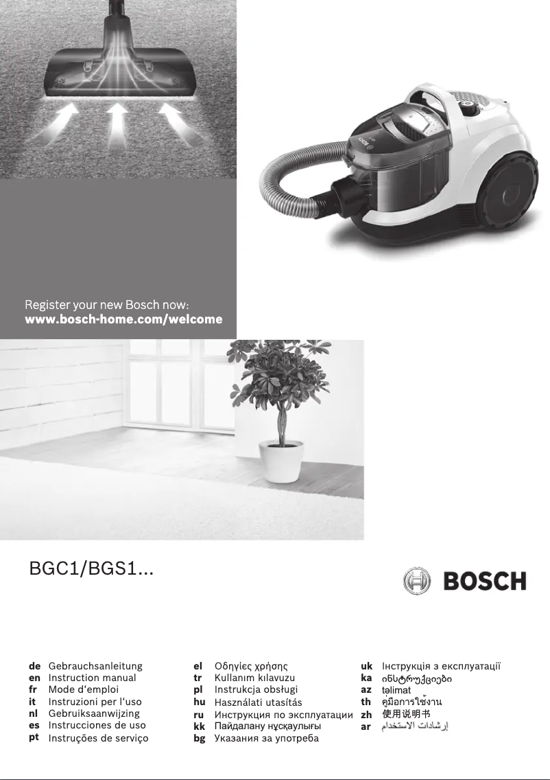 Page n°1 - Manuel utilisateur Bosch BGS1U1802
