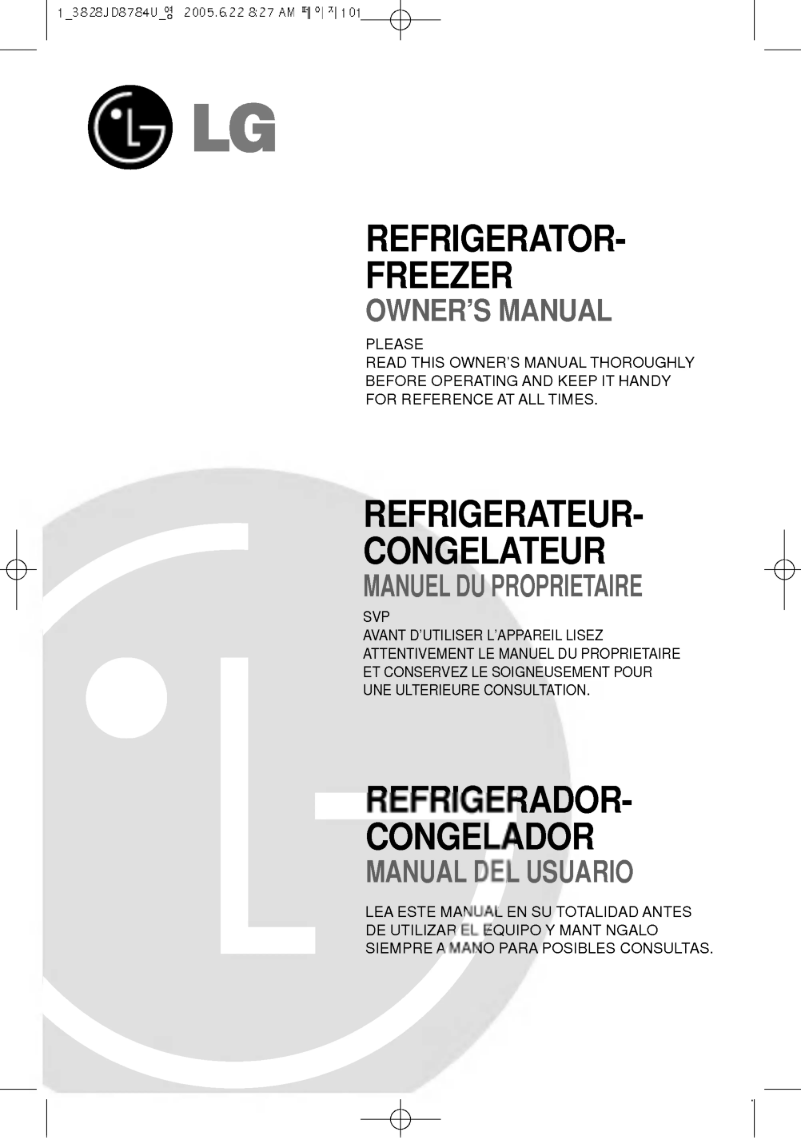 Page 1 de la notice Manuel utilisateur LG GR-S562JTC