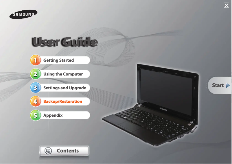 Page 1 de la notice Manuel utilisateur Samsung NP-N145P