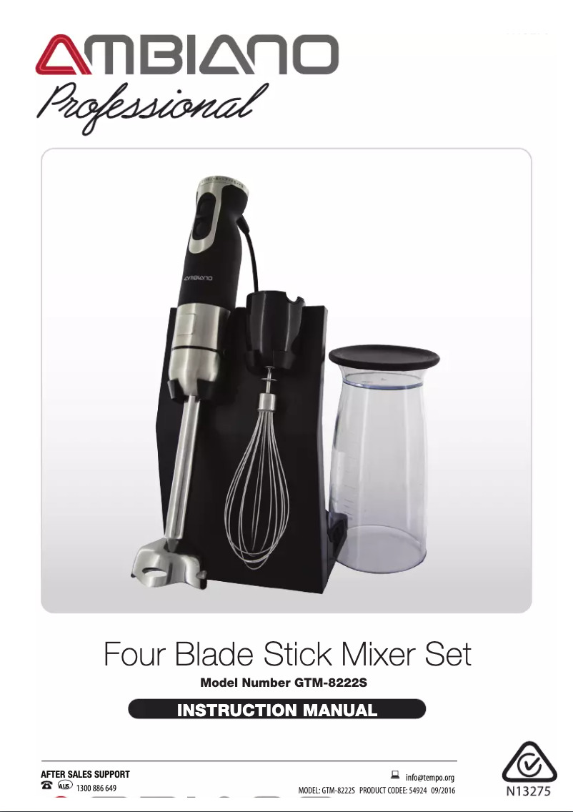 Image de la première page du manuel de l'appareil GTM-8222S