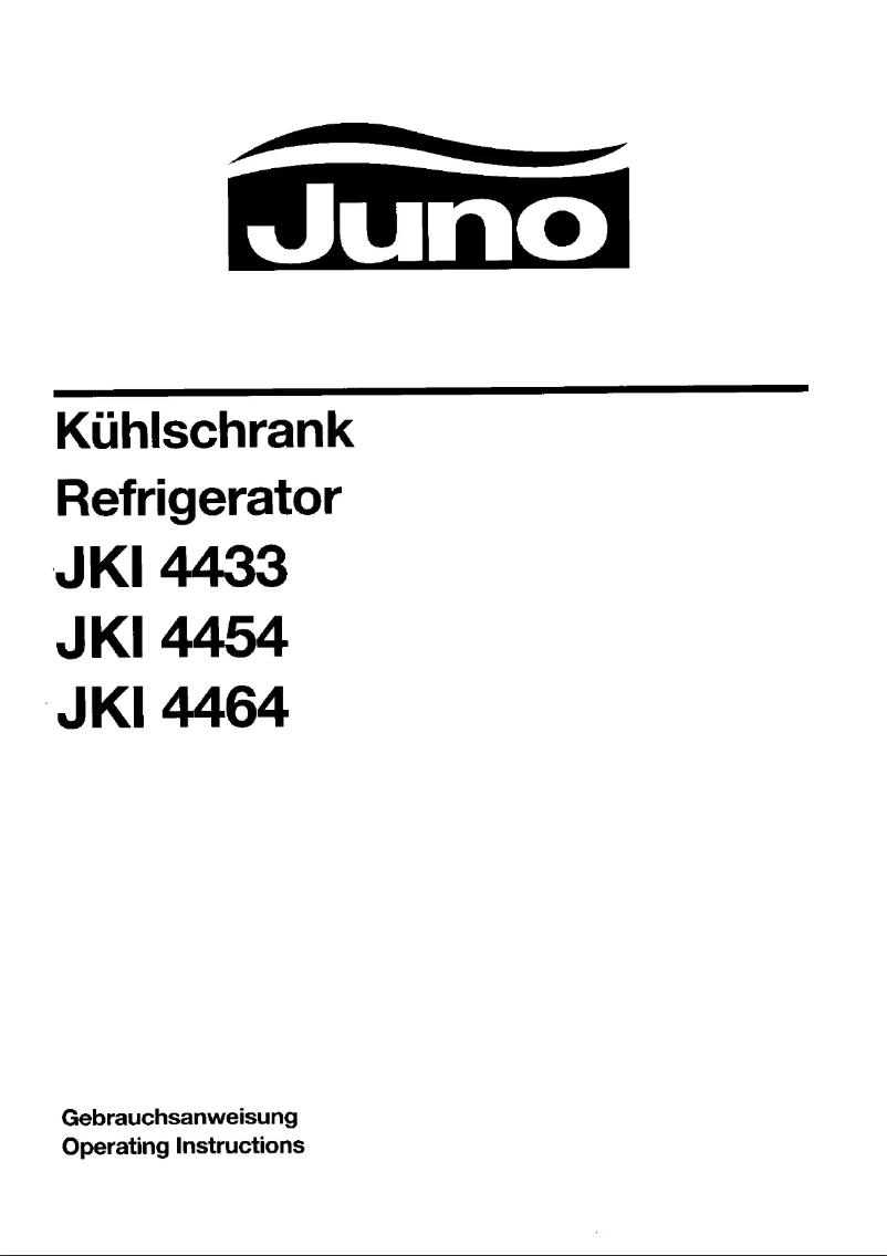 Page n°1 - Manuel utilisateur Juno JKI4433