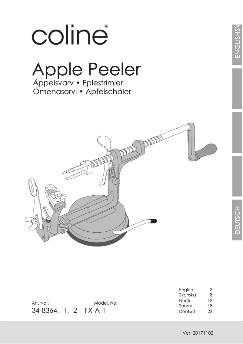 Image de la première page du manuel de l'appareil FX-A-1