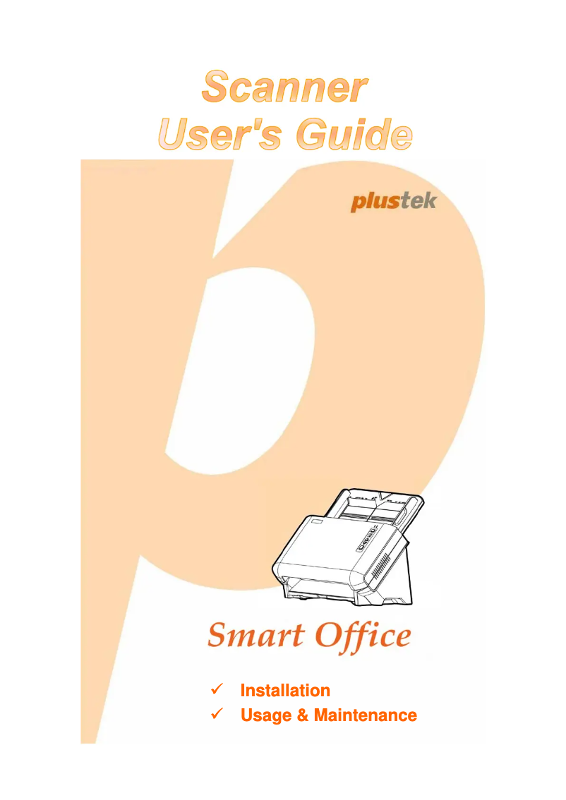 Page 1 de la notice Manuel utilisateur Plustek SmartOffice T300