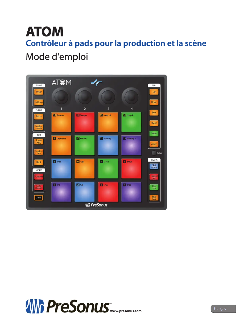 Image de la première page du manuel de l'appareil Atom