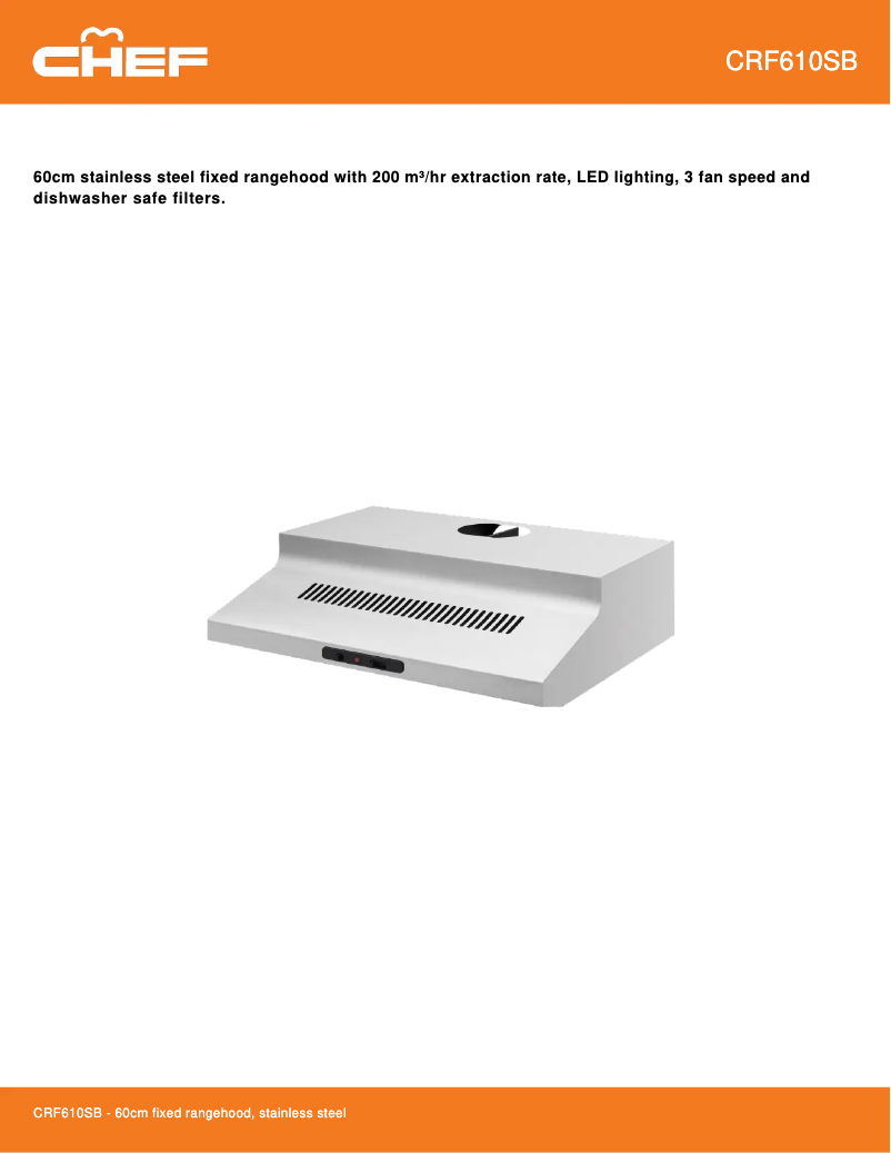 Image de la première page du manuel de l'appareil CRF610SB
