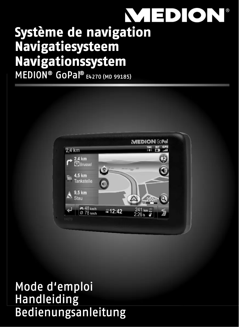 Page 1 de la notice Manuel utilisateur Medion GoPal E4270 (MD 99185)
