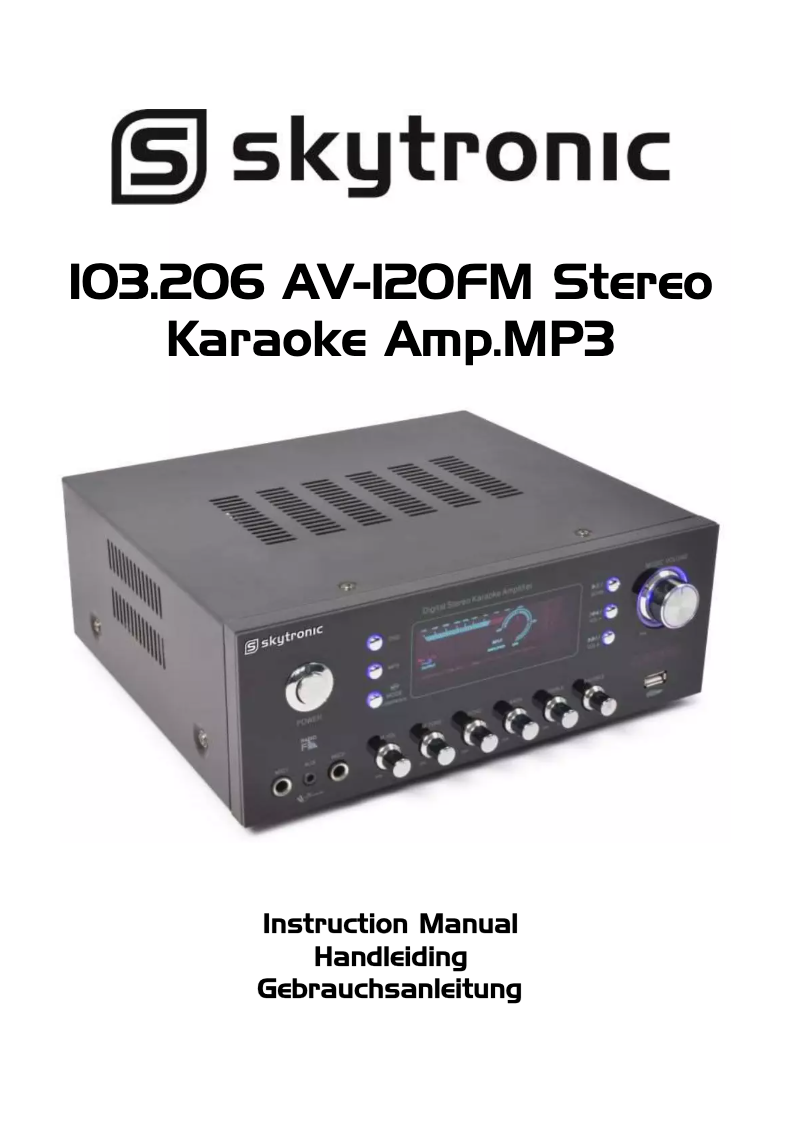 Page n°1 - Manuel utilisateur Skytronic AV-120