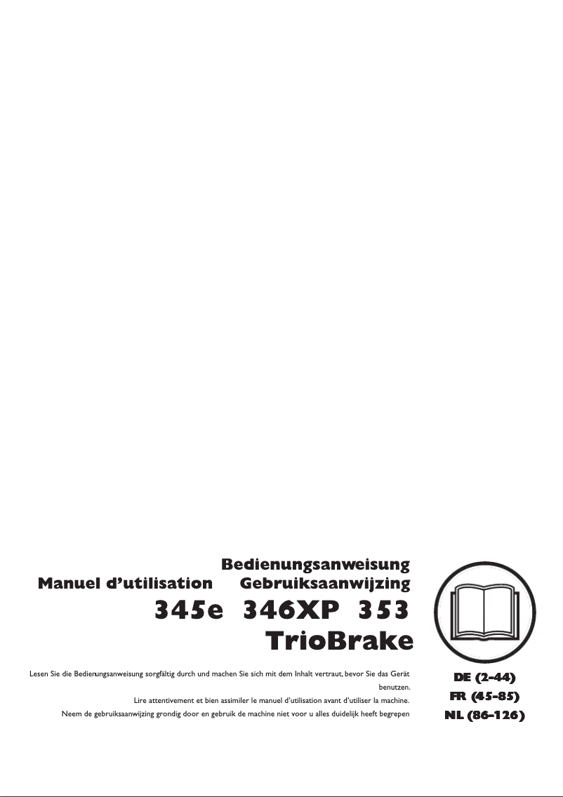 Page n°1 - Manuel utilisateur Husqvarna 345e TrioBrake