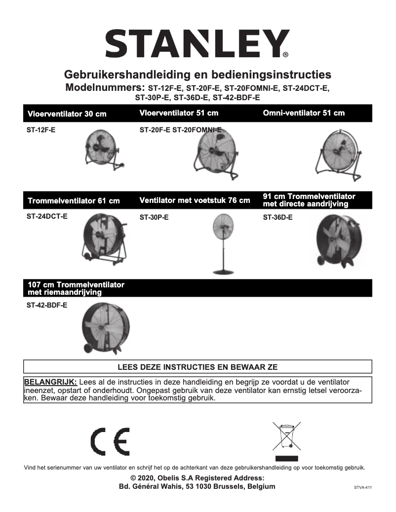 Página 1 del manual Manual de usuario Stanley ST-20F-E