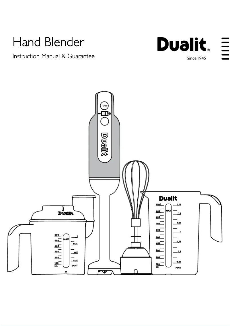 Page 1 de la notice Manuel utilisateur Dualit 88910