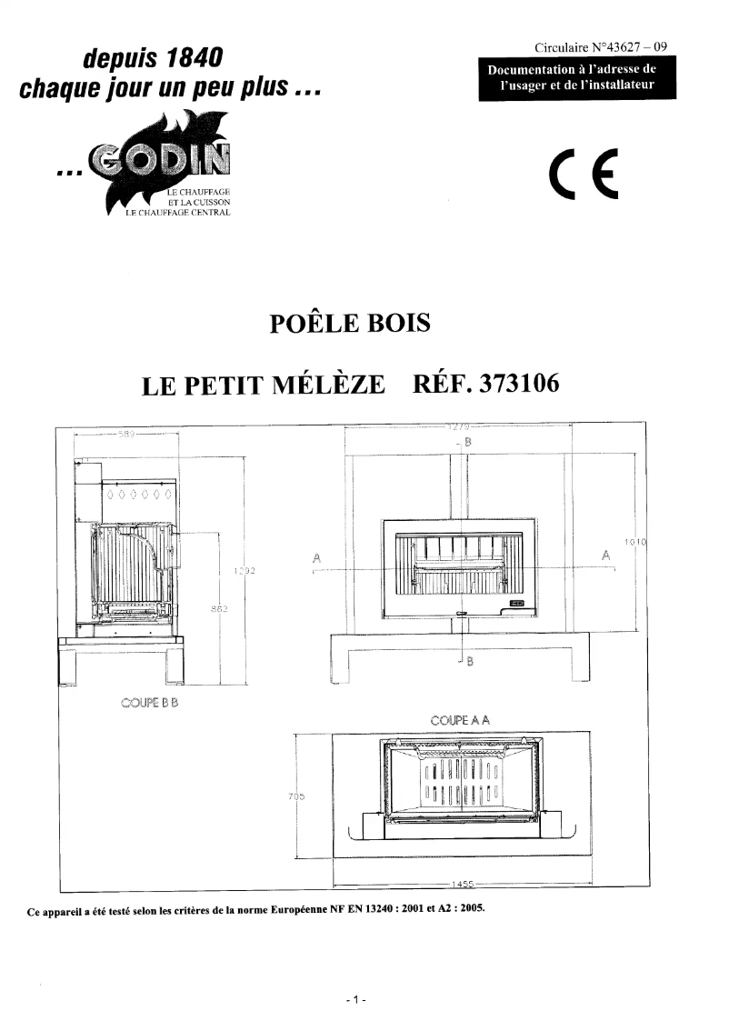 Image de la première page du manuel de l'appareil Petit Meleze