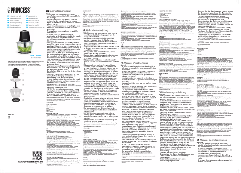 Page n°1 - Manuel utilisateur Princess 221010