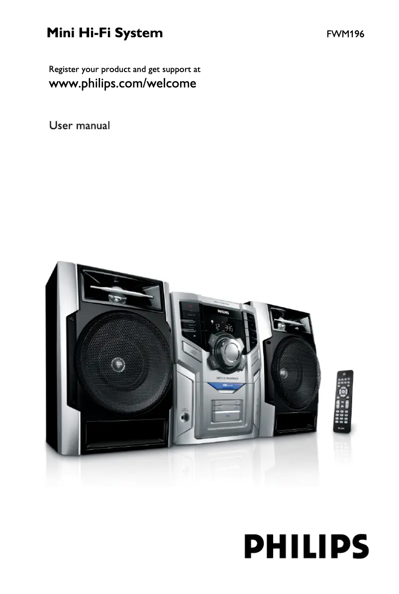 Page n°1 - Mode d'emploi Philips FWM196