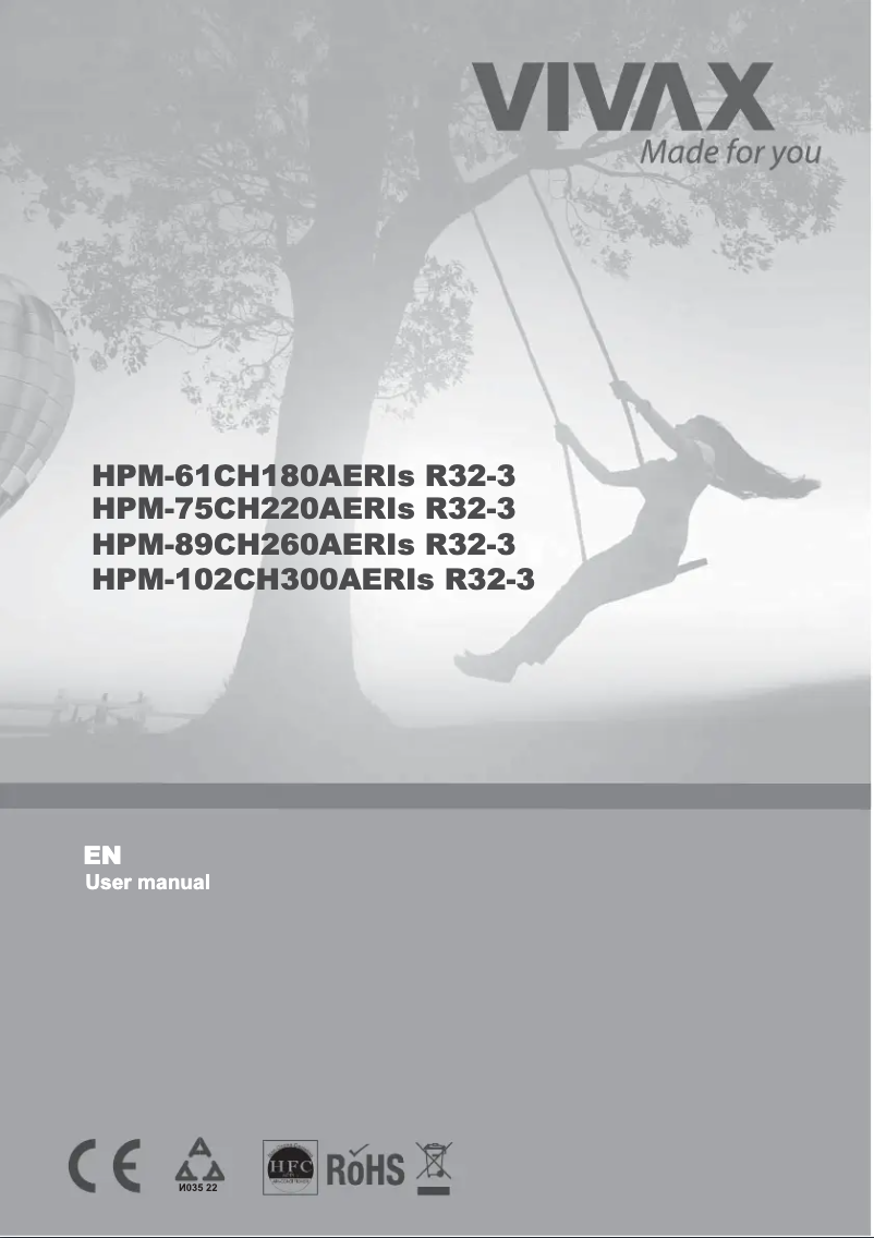 Page 1 de la notice Manuel utilisateur Vivax HPM-89CH260AERIs R32-3