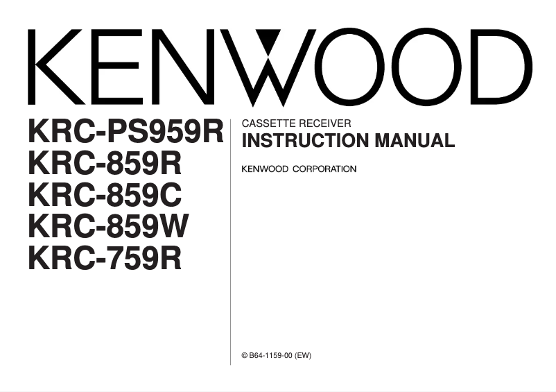 Page 1 de la notice Manuel utilisateur Kenwood KRC-859R