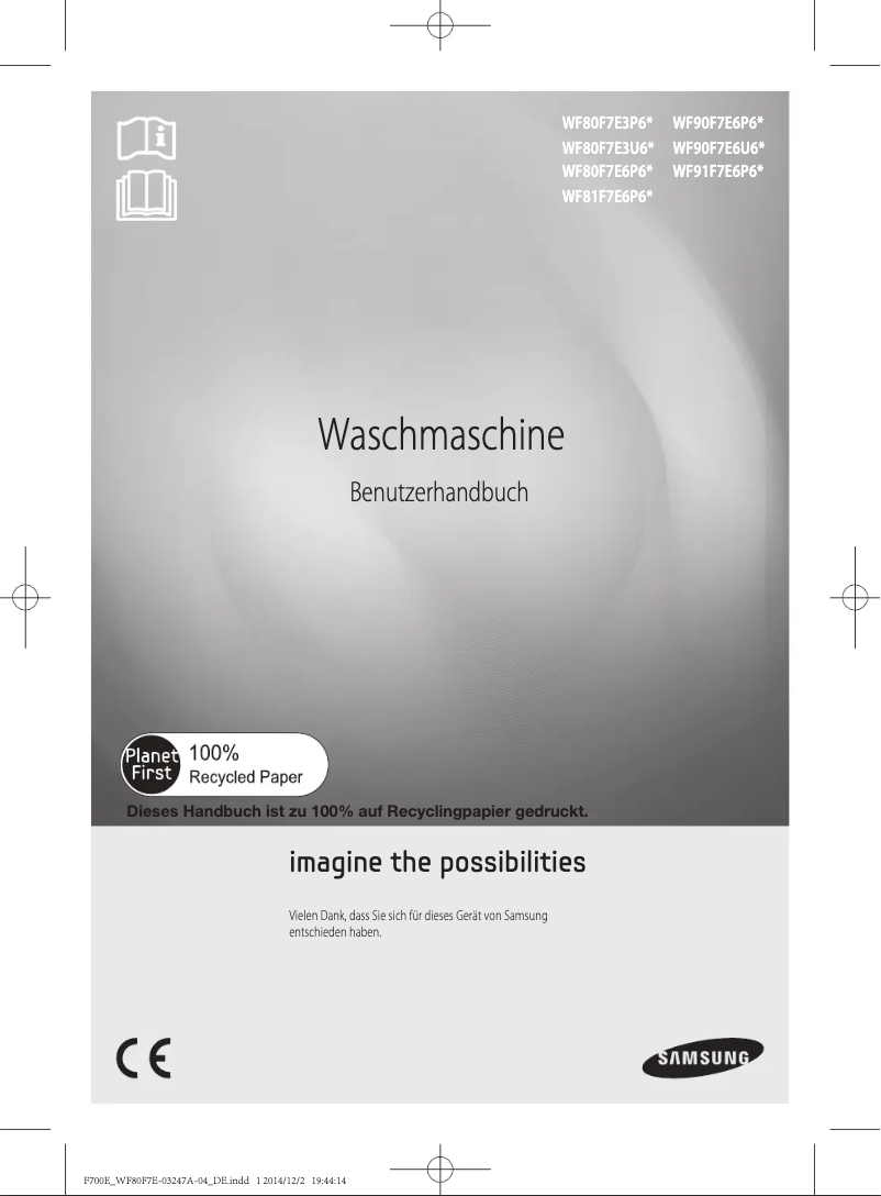 Image de la première page du manuel de l'appareil WF80F7E6P6W3EN