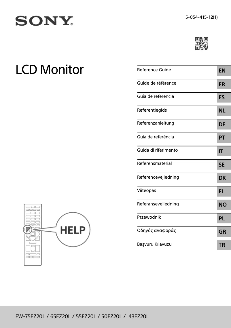 Image de la première page du manuel de l'appareil FW-75EZ20L
