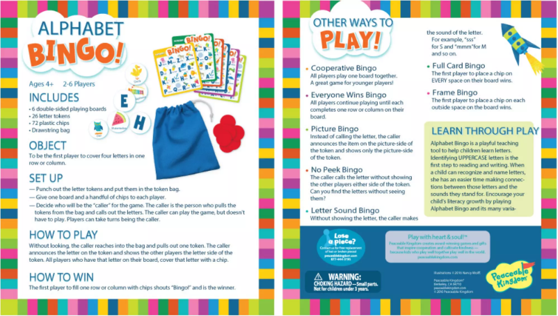 Page n°1 - Manuel utilisateur MindWare Alphabet Bingo