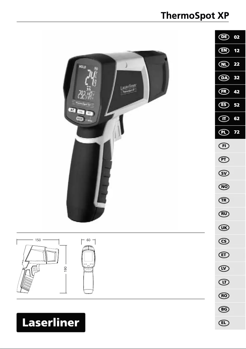 Page 1 of the manual User Manual Laserliner ThermoSpot XP