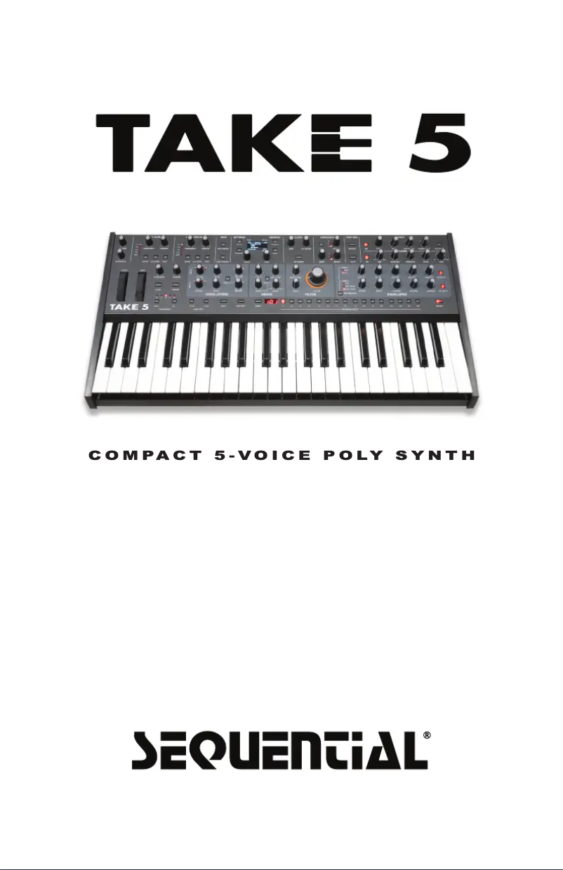 Page 1 de la notice Manuel utilisateur Sequential Take 5