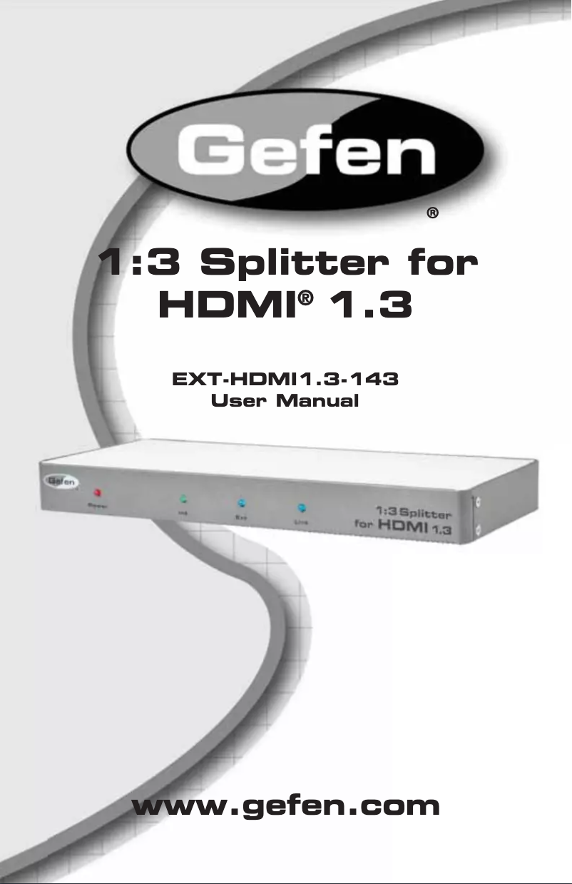 Image de la première page du manuel de l'appareil EXT-HDMI1.3-143
