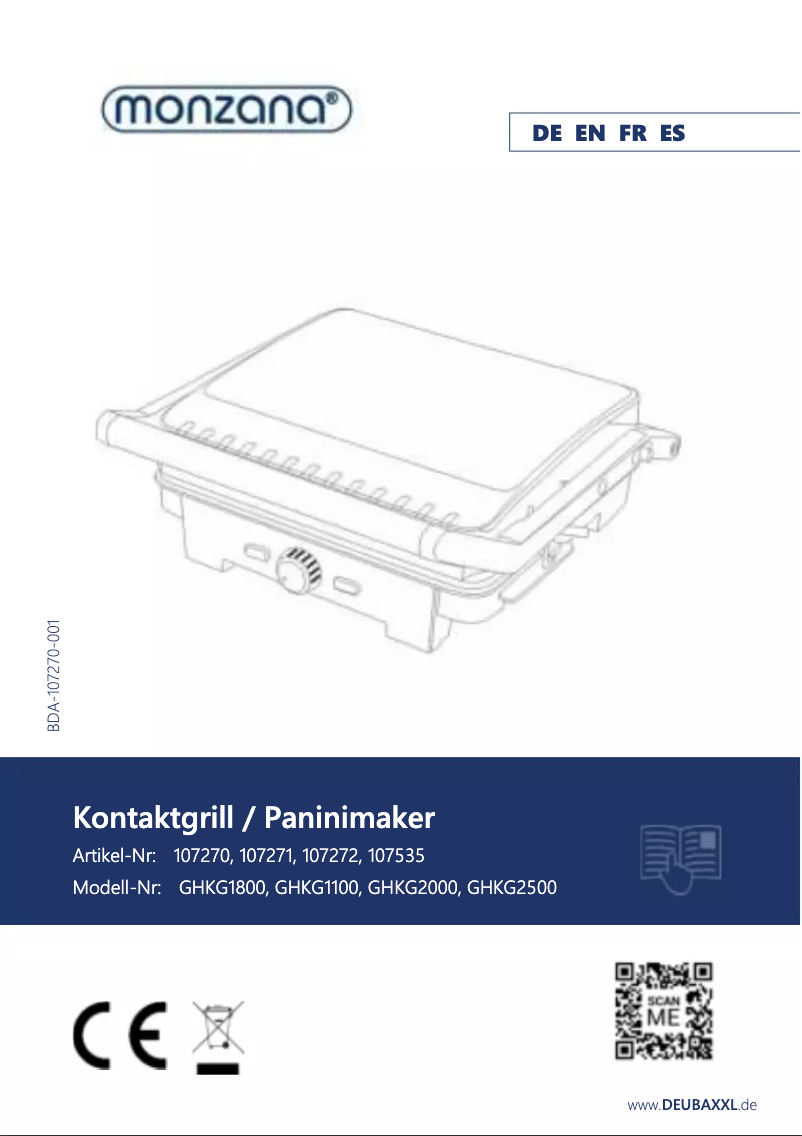 Image de la première page du manuel de l'appareil GHKG1100