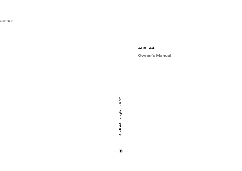 Page 1 de la notice Manuel utilisateur Audi A4 (2007)