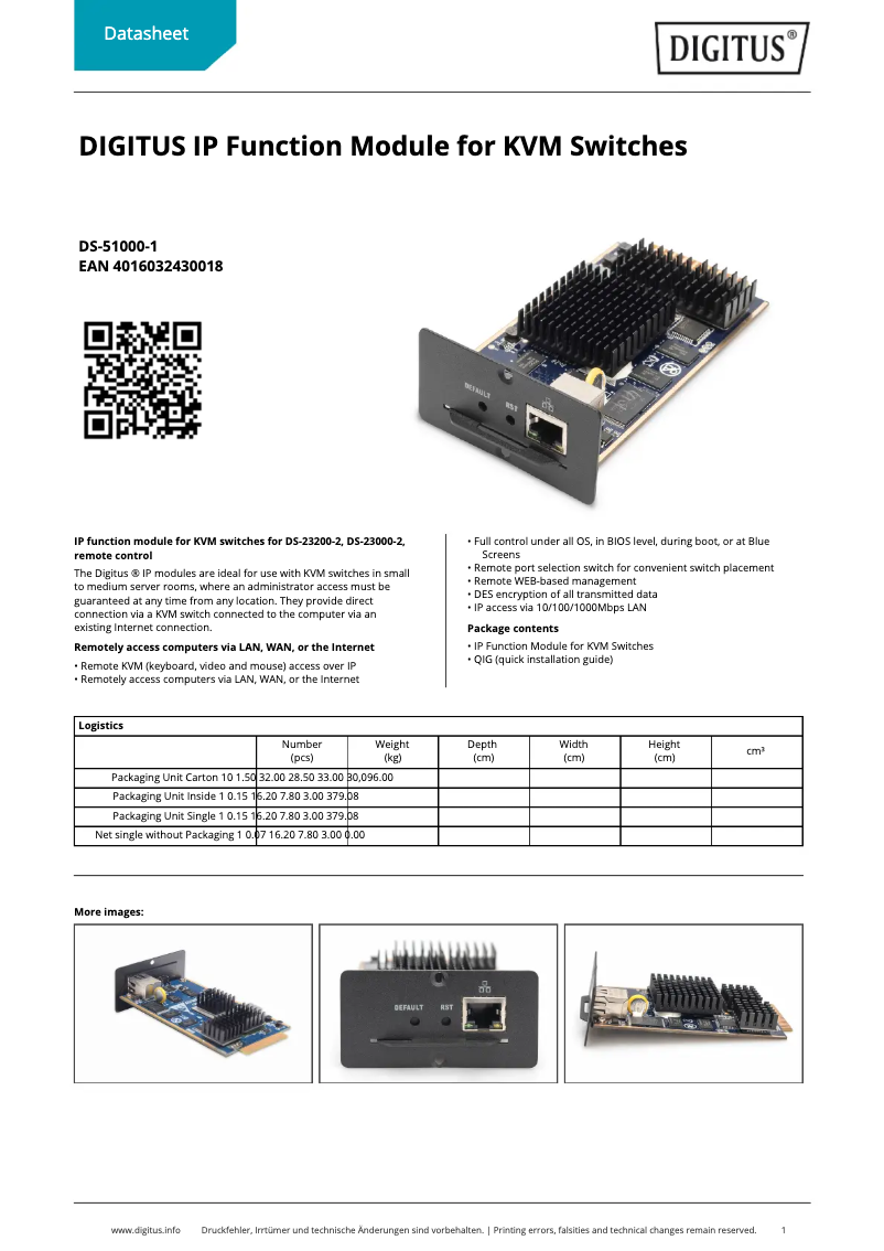 Image de la première page du manuel de l'appareil DS-51000-1