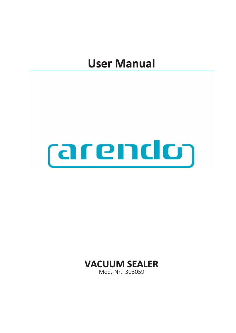 Page 1 de la notice Manuel utilisateur Arendo 303059