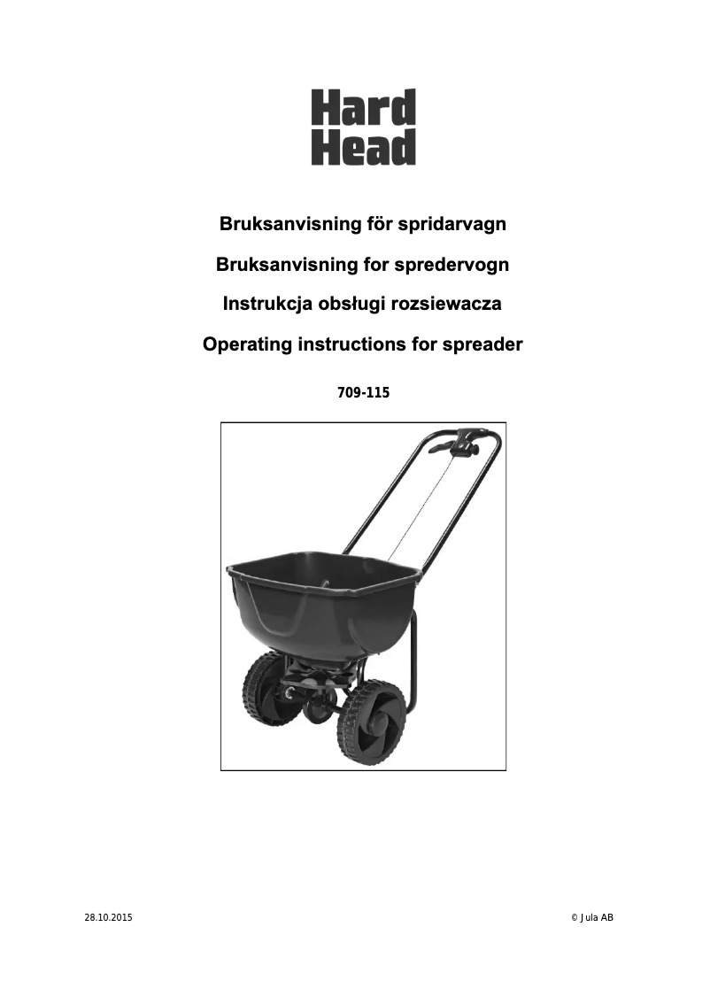 Page n°1 - Manuel utilisateur Hard Head 709-115