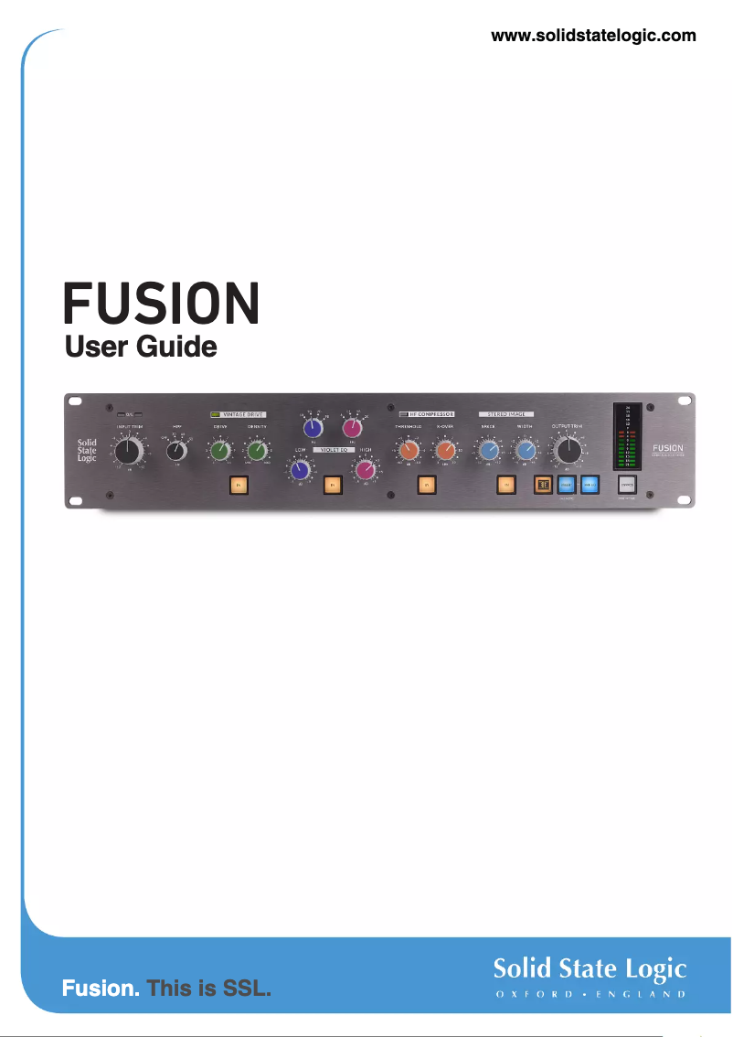 Image de la première page du manuel de l'appareil Fusion