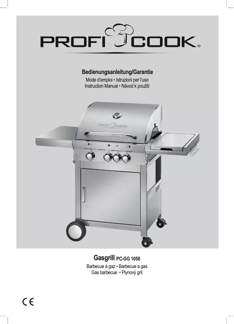 Página 1 del manual Manual de usuario ProfiCook PC-GG 1058