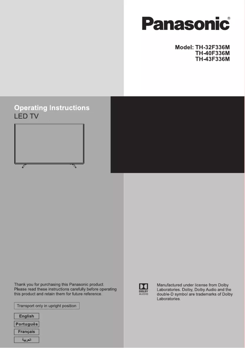 Image de la première page du manuel de l'appareil TH-43F336M