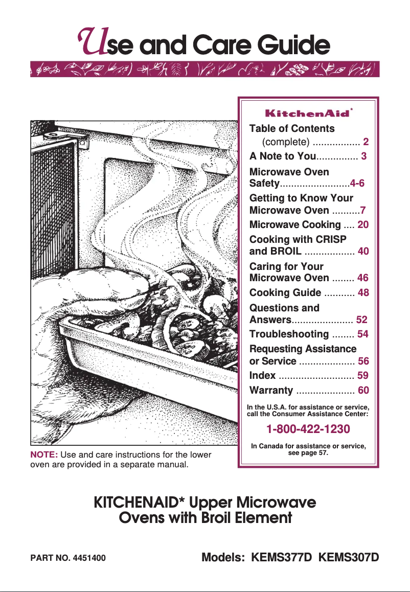 Page n°1 - Manuel utilisateur KitchenAid KEMS377DAL6