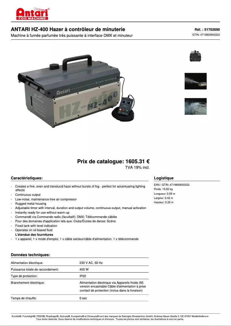 Image de la première page du manuel de l'appareil HZ-400