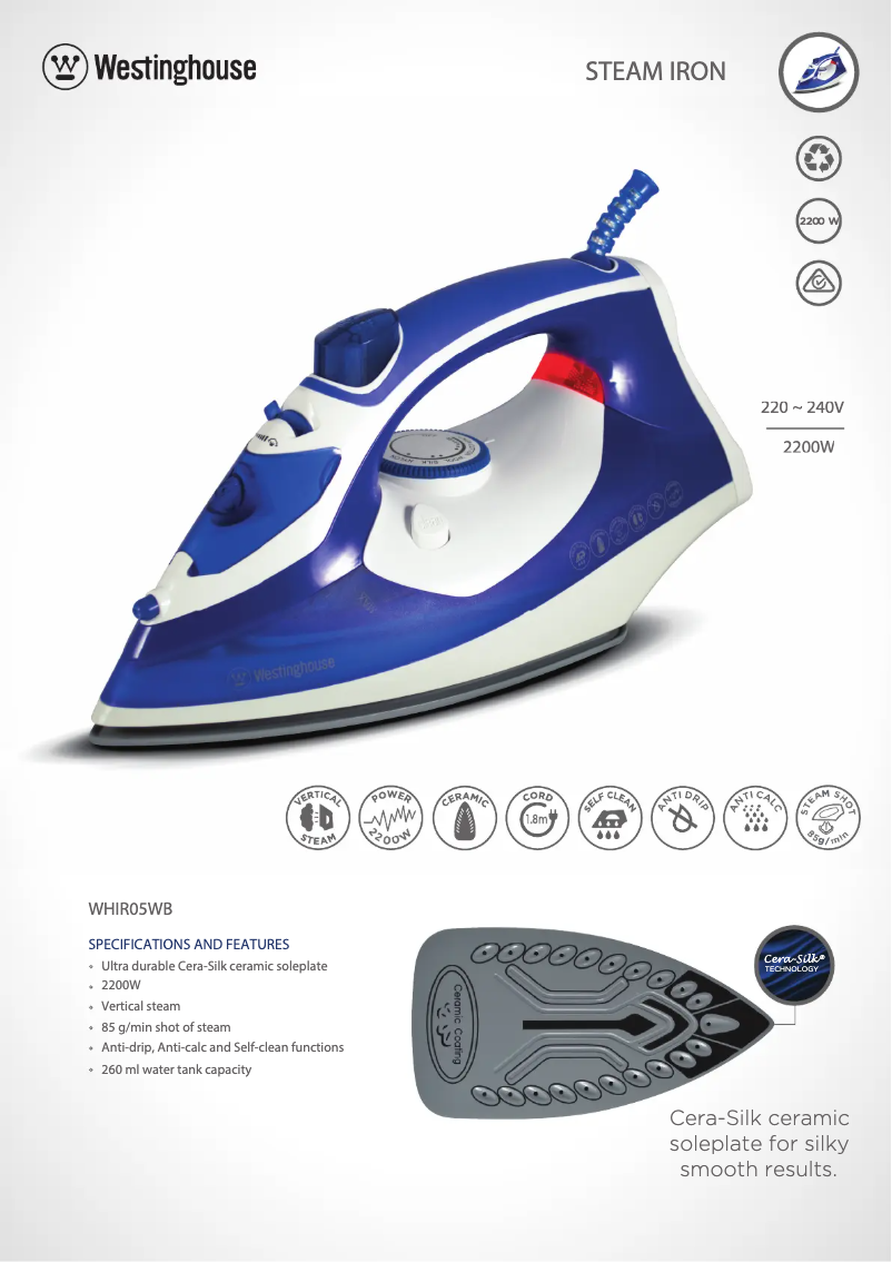 Image de la première page du manuel de l'appareil WHIR05WB