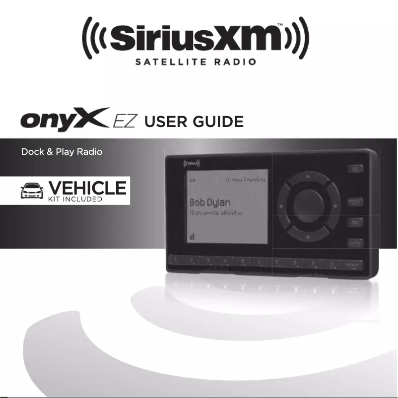 Page n°1 - Manuel utilisateur SiriusXM Onyx EZ