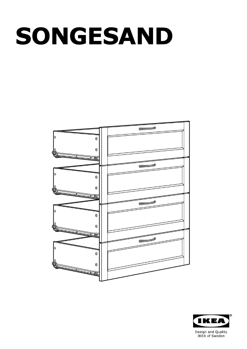 Page 1 de la notice Manuel utilisateur Ikea SONGESAND 205.461.51