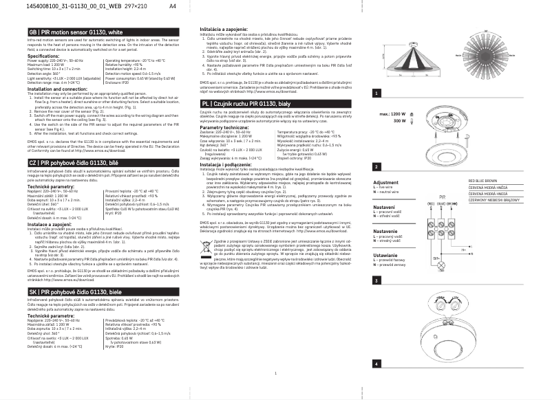 Image de la première page du manuel de l'appareil G1130