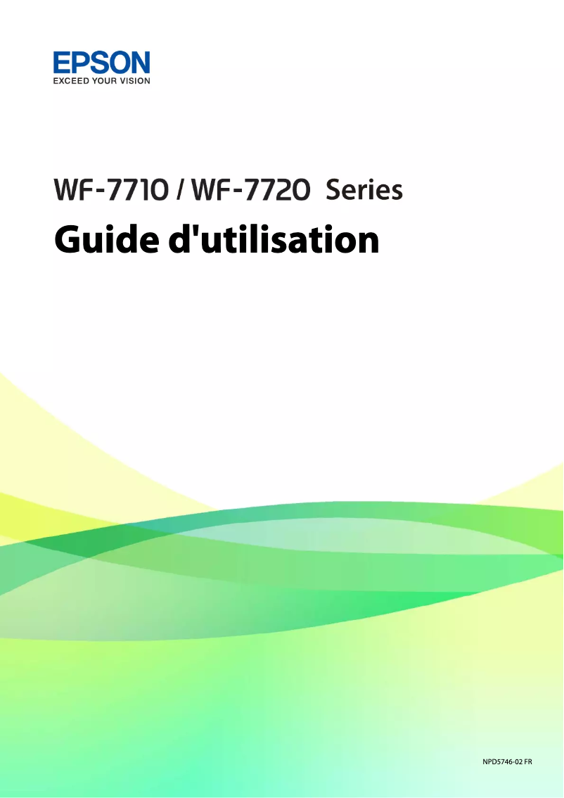 Image de la première page du manuel de l'appareil WorkForce WF-7720DTWF