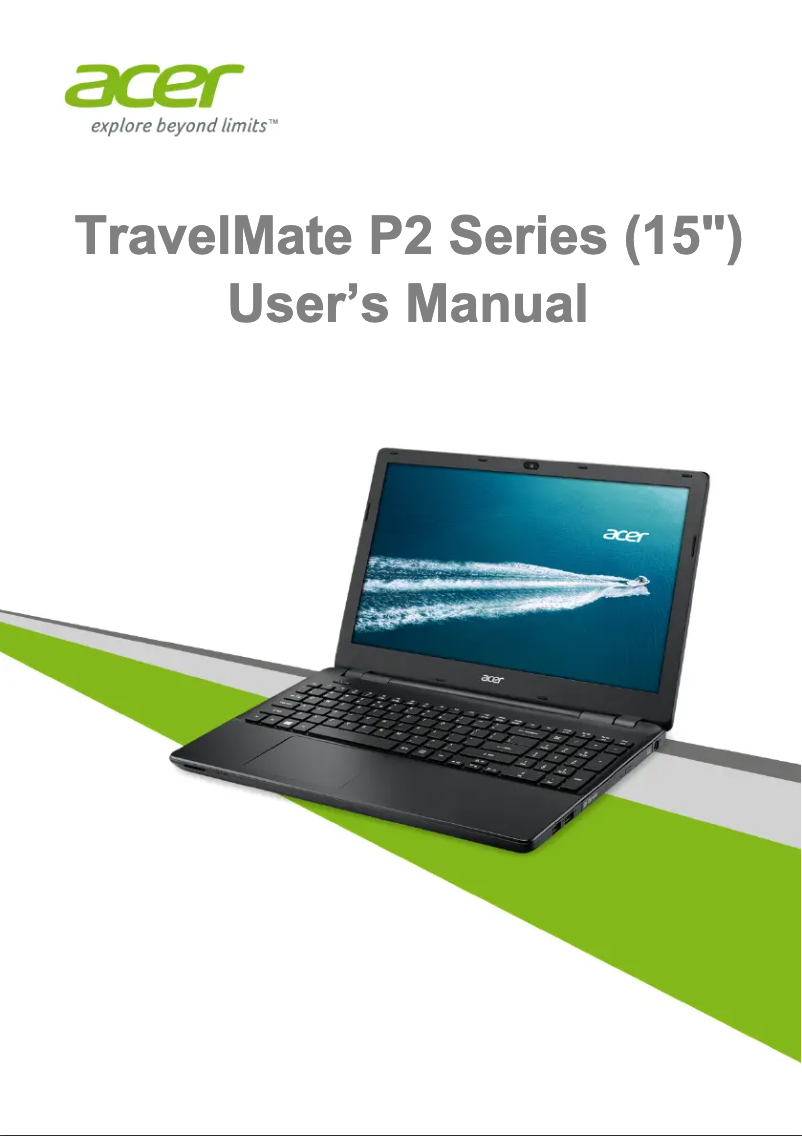 Página 1 del manual Manual de usuario Acer TravelMate P256