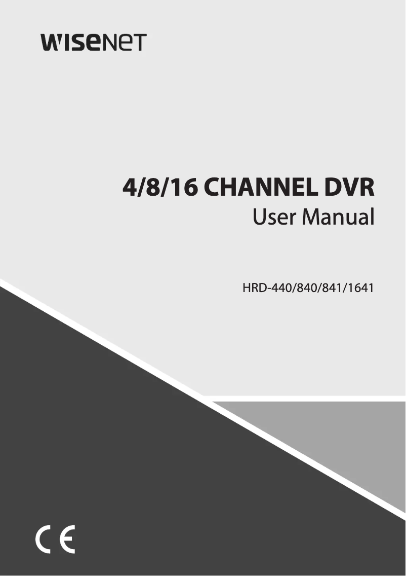 Página 1 del manual Manual de usuario Wisenet HRD-841
