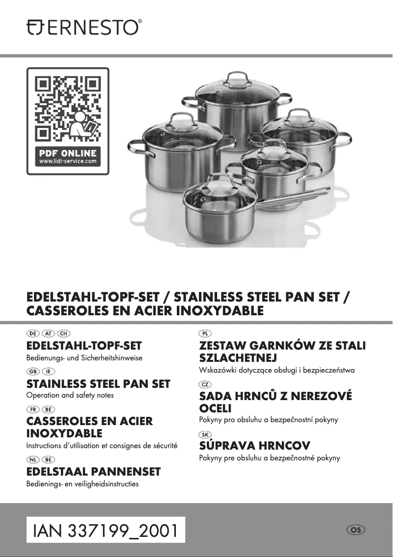 Page 1 de la notice Manuel utilisateur Ernesto HG06428A