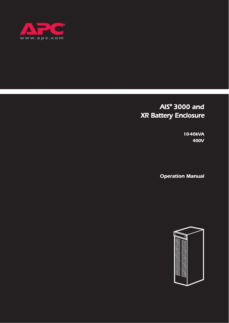 Page 1 de la notice Manuel utilisateur APC ISVT10KH1B4S
