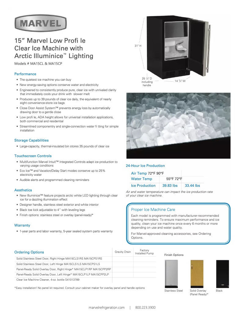Image de la première page du manuel de l'appareil MA15CPP2LP